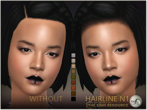 Sims 4 — Hairline N1 by BAkalia — Hello :) This is hairline that looks good with some of the hairstyles from the game.