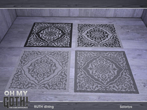 Sims 4 — Oh My Goth. Ruth Dining. Rug by soloriya — Big square rug. Part of Oh My Goth - Ruth Dining set. 4 color