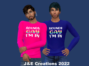Sims 4 — Long Sleeved Tee for Pride by EthanODonnell2 — For your male Sims on cooler nights at Pride