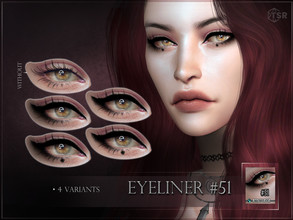Sims 4 — Eyeliner 51 by RemusSirion — Eyeliner with dots in 4 variants HQ mod compatible: preview pictures were taken
