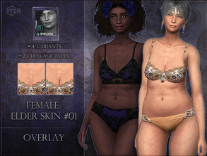 Sims 4 — Female elder skin 01 - Overlay version by RemusSirion — Overlay skin for mature and elder sims - adapts to all
