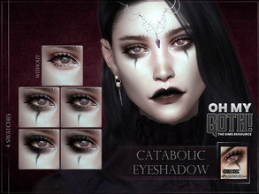Sims 4 — Oh My Goth - Catabolic Eyeshadow by RemusSirion — Goth eyeshadow for male and female sims Eyeshadow category 4