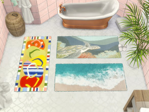 Sims 4 — Seaside Bath Mats by Morrii — Seaside Bath Mats