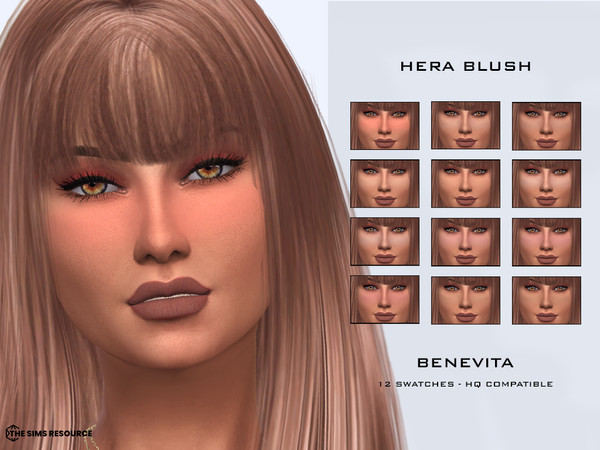 Sims 4 — Hera Blush [HQ] by Benevita — Hera Blush HQ Mod Compatible 12 Swatches I hope you like!