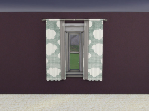 Sims 4 — Cloud Curtains by Morrii — Cloud Curtains - 3 Colours