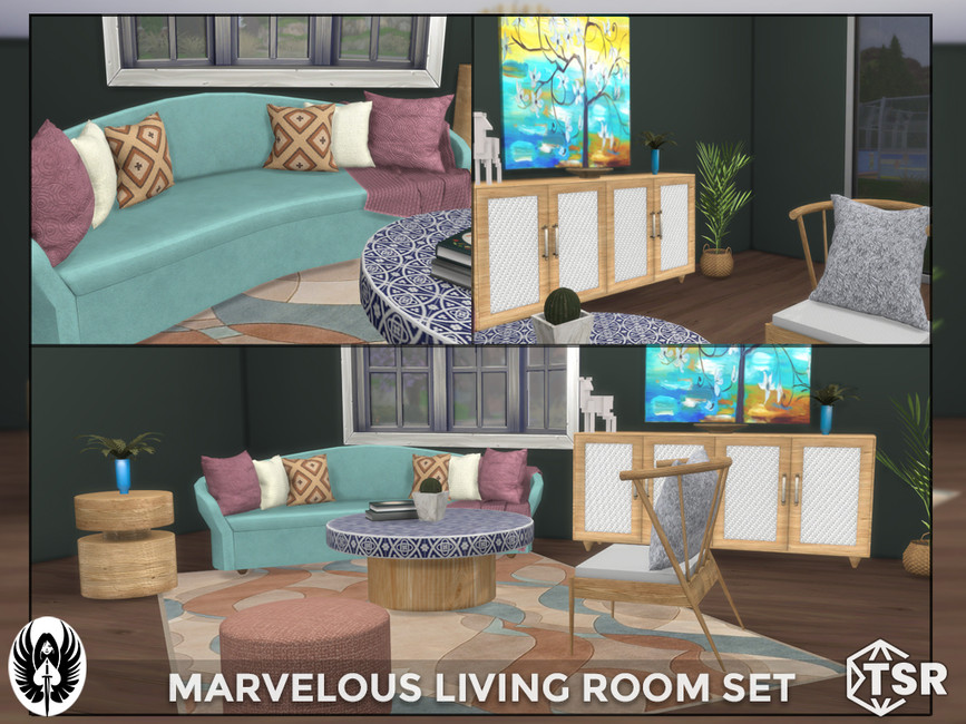The Sims Resource Marvelous Living Room Set