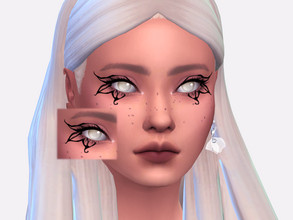 Sims 4 — Flutterby Eyeliner by Sagittariah — base game compatible 2 swatch properly tagged enabled for all occults