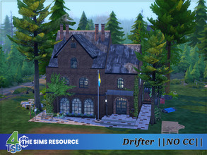 Sims 4 — Drifter by Bozena — The house is located in the Moonwood Mill. Lot: 30 x 30 Value: $ 116 668 Lot type: