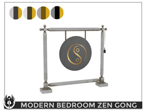 Sims 4 — Modern Bedroom Zen Gong by nemesis_im — Zen Gong from Modern Bedroom Set - 4 Colors - Base Game Compatible 