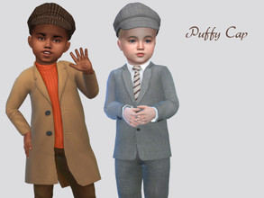 Sims 4 — Patterned Puffy Cap Toddler by McLayneSims — TSR EXCLUSIVE Standalone item 10 Swatches MESH by Me NO RECOLORING