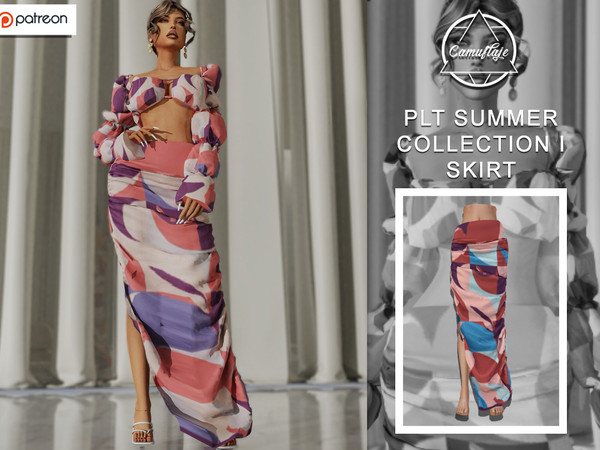 Sims 4 — [PATREON] PLT SUMMER SET I - Skirt *Early Access* by Camuflaje — * New mesh * Compatible with the base game * HQ