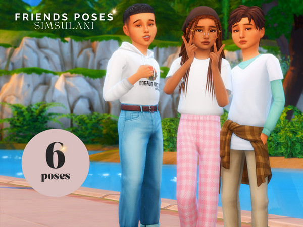 The Sims Resource - Pose Pack - Friends Children