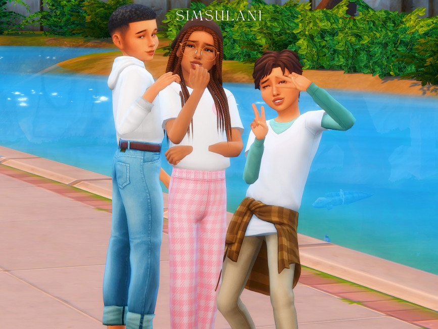 The Sims Resource Pose Pack Friends Children