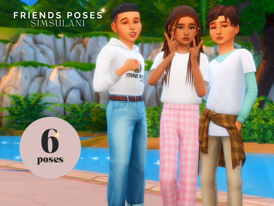The Sims Resource Pose Pack Friends Children