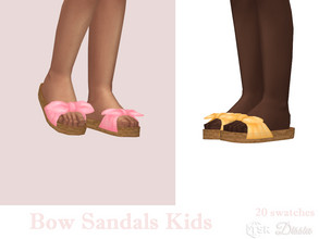 Sims 4 — Bow Sandals Kids by Dissia — Cute sandals with big bow for children :) Available in 20 swatches