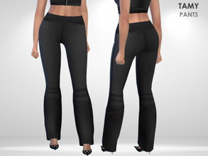 Sims 4 — Tamy Pants by Puresim — Flared pants.