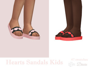 Sims 4 — Hearts Sandals Kids by Dissia — Cute sandals with colorful platform and hearts for children ;) Available in 47