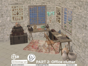 Sims 4 — Archeology set part 2: Office clutter by Syboubou — This set was originally designed for a friend who's a fan of