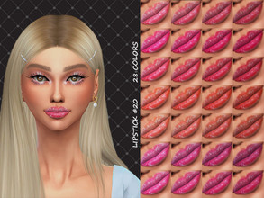 Sims 4 — MELDEANNE - LIPSTICK #20 by MELDEANNE — Created for: The Sims 4 - CATEGORY: LIPSTICK - SWATCHES: 28 - GENDER: