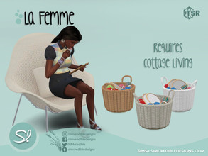 Sims 4 — La Femme Cross Stitch Basket - Requires COTTAGE LIVING EP by SIMcredible! — REQUIRES COTTAGE LIVING EP. by