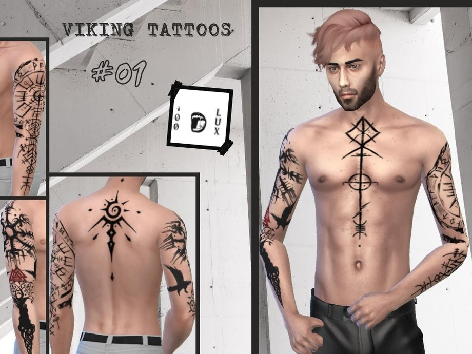 The Sims Resource - Male Viking Tattoos