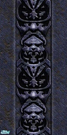 Sims 2 — My Quake Wall set 2 - Dark carvings by Dr. Macabre — this wall is another that works well with two other walls