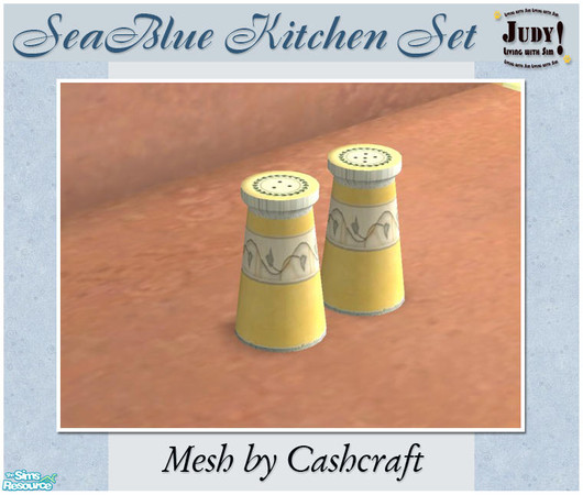 Sims 2 — Judy SeaBlue Kitchen - Salt and Pepper by judyhugsnoopy — Recolor of Cashcraft Victorian Kitchen Set. You must