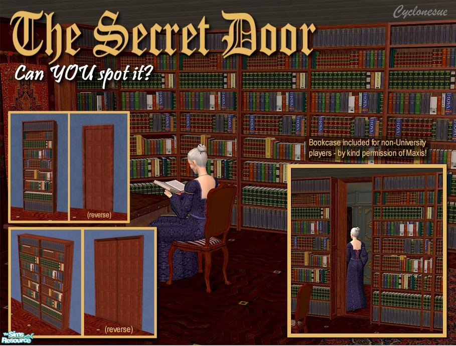 The Sims Resource Secret Bookcase Doors, Making A Secret Bookcase Door