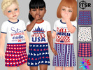 Sims 4 — 4th of July Mini Skirt by Pelineldis — Six cute skirts with Independence Day related prints for toddler girls.