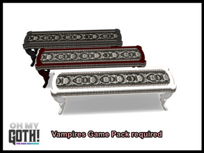 Sims 4 — Oh My Goth Dining Table by seimar8 — Maxis match dining table with a intricate gothic design Vampires Game Pack