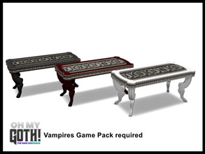 Sims 4 — Oh My Goth Opulent Living Console Table by seimar8 — Maxis match gothic design console table Vampires Game Pack