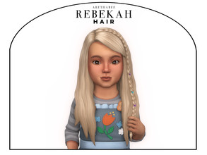 Sims 4 — Rebekah Hair (Toddler) by arethabee — - toddlers - available for both frames - 15 ea colors - base game