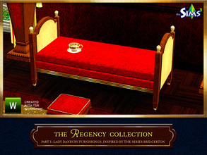 Sims 3 — Danbury Regency Collection Daybed by Cashcraft — An expensive and luxurious daybed or loveseat for your romantic