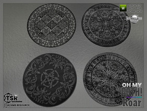 Sims 4 — Oh my Goth Roar living rugs by jomsims — Oh my Goth Roar living rugs