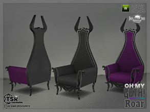 Sims 4 — Oh my Goth Roar living seat by jomsims — Oh my Goth Roar living seat