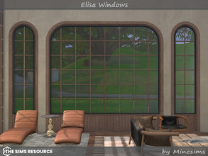Sims 4 — Elisa Windows by Mincsims — The set consists of 9 windows. -4x4 for 4 tiles, medium wall -4x3 for 4 tiles, short