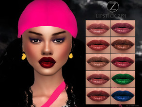 Sims 4 — LIPSTICK Z191 by ZENX — -Base Game -All Age -For Female -11 colors -Works with all of skins -Compatible with HQ