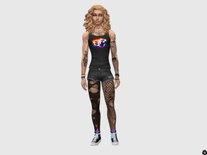 Sims 4 — Pride Month Dragons Tank Top Male (Recolor) by Brunonis — For males only. The guy in the image has a masculine
