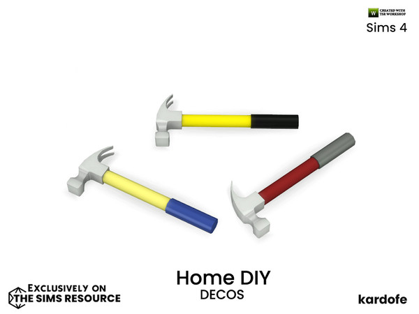 Sims 4 — kardofe_Home DIY_Hammer by kardofe — Hammer, in three colour options, decorative