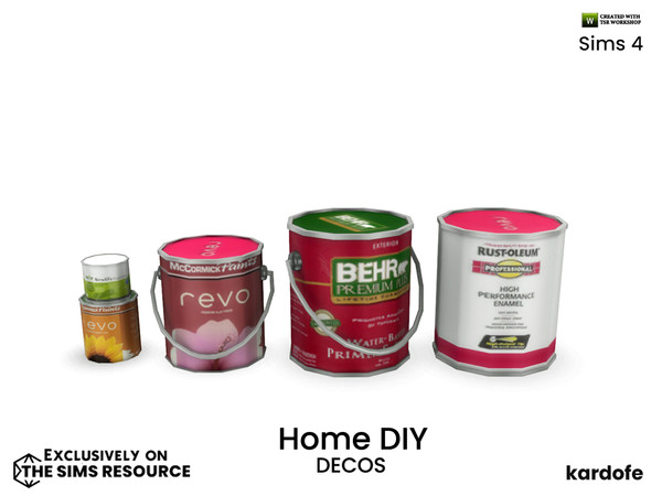 Sims 4 — kardofe_Home DIY_Paint cans by kardofe — Paint cans, decorative