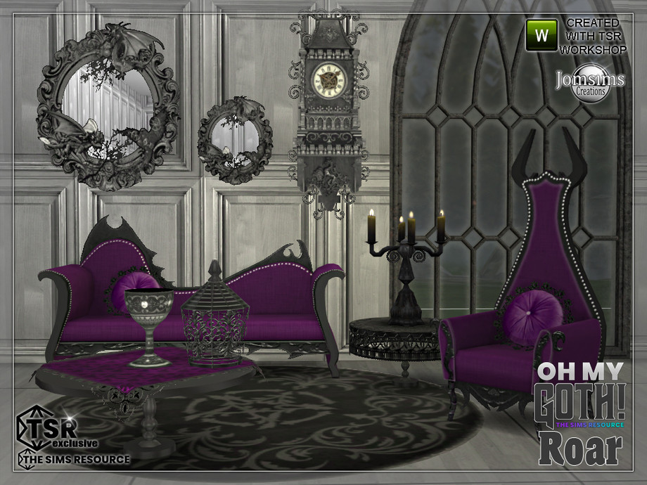 The Sims Resource - Oh my Goth Roar livingroom