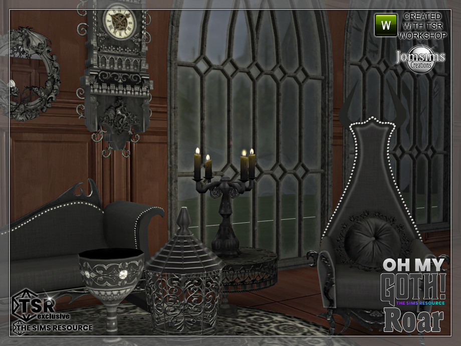 The Sims Resource - Goth Sofas - Goth Sofa Red