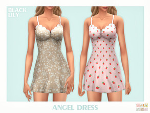 Sims 4 — Angel Dress by Black_Lily — YA/A/Teen 6 Swatches New item