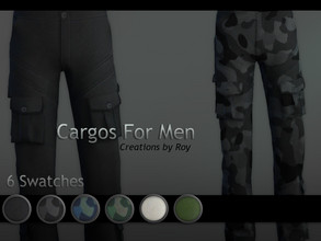 Sims 4 — Cargos for Men by RoyIMVU — Cargos for men...or whatever your sim identifies as. (Pronoun update is amazing!)