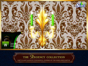 Sims 3 — Danbury Regency Collection Wall Sconce by Cashcraft — British Regency inspired leaf wall sconce for ambient room