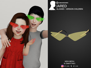 Sims 4 — Jared (Glasses - Children  Version) by Beto_ae0 — Funny glasses for children, Enjoy them - 10 colors - New Mesh