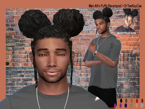 Sims 4 — Men Afro Puffs Revamped by drteekaycee — Inspired by a cute style, this is the man's fashion statement of the