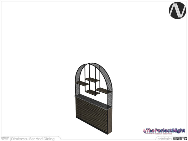 Sims 3 — The Perfect Night | Dimitrescu Beverage Shelves Short by ArtVitalex — Bar And Dining Collection | All rights