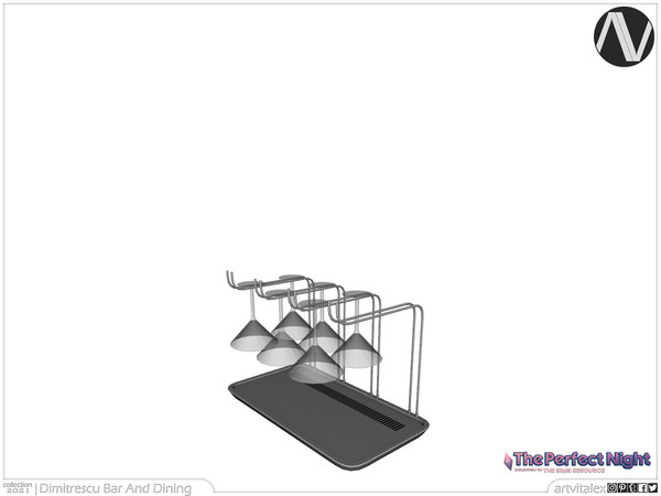 Sims 3 — The Perfect Night | Dimitrescu Glass Holder by ArtVitalex — Bar And Dining Collection | All rights reserved |