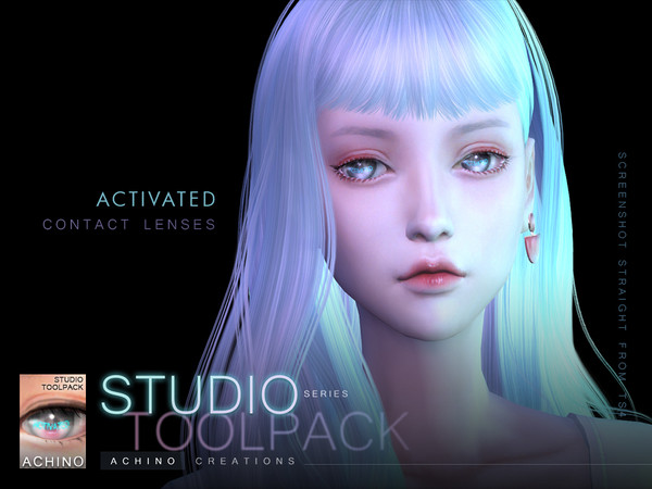 Sims 4 — Eye Color - Activated by AchinoSims — 21 swatches (face paint).